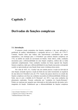 Cap&iacute;tulo 3 - Derivadas de fun&ccedil;&otilde;es complexas