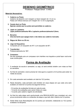 DESENHO GEOM&Eacute;TRICO Forma de Avalia&ccedil;&atilde;o