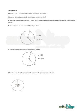 Circunferência 1-Calcule a área e o perímetro de um