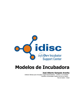 modelos de incubadora - Instituto Gênesis - PUC-Rio