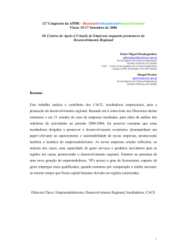 12&ordm; Congresso da APDR &ndash; RecursosOrdenamentoDesenvolvimento