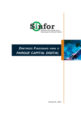 Diretrizes funcionais para o parque CAPITAL DIGITAL