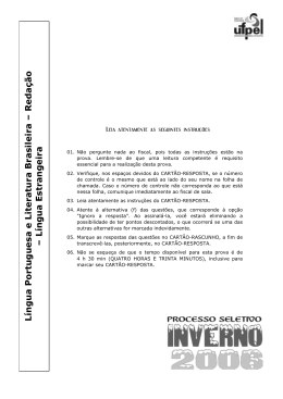 Prova 1&ordm; dia