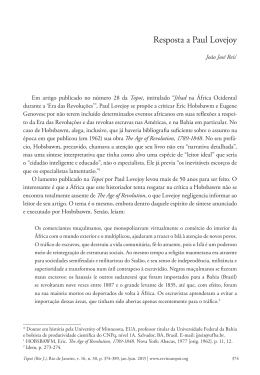 Resposta a Paul Lovejoy