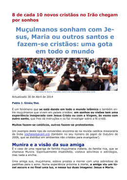 Mu&ccedil;ulmanos sonham com Jesus, Maria ou outros santos e fazem