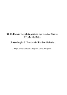 Introdu&ccedil;&atilde;o &agrave; Teoria da Probabilidade - Ralph Teixeira