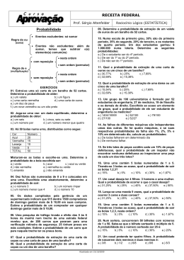 RECEITA FEDERAL Probabilidade