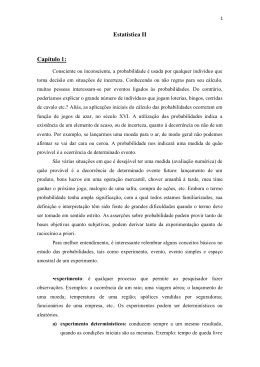 Estat&iacute;stica II Cap&iacute;tulo 1: - Faculdade Machado Sobrinho