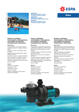 Bombas centrífugas monocelulares autoaspirantes, con prefiltro