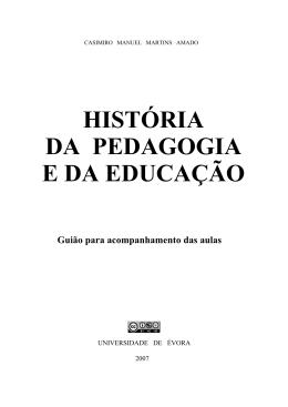 história da pedagogia e da educação