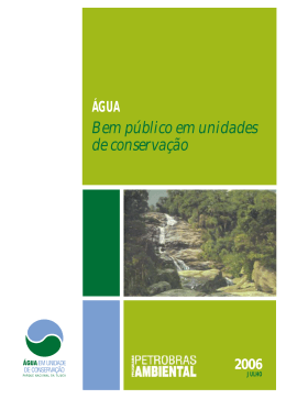 Água. Bem público em unidades de conservação (2006)