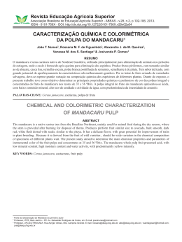 Caracteriza&ccedil;&atilde;o qu&iacute;mica e colorim&eacute;trica da polpa do