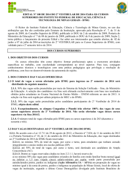 Edital n&ordm; 100 - Cursos superiores