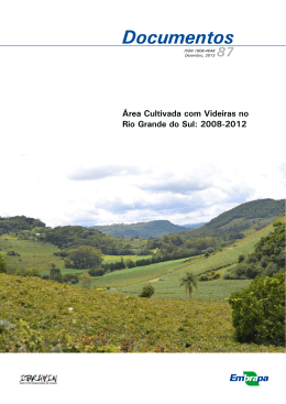 &Aacute;rea Cultivada com Videiras no Rio Grande do Sul