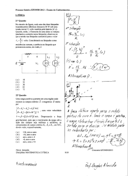 Prova de F&iacute;sica Resolvida EFOMM 2013