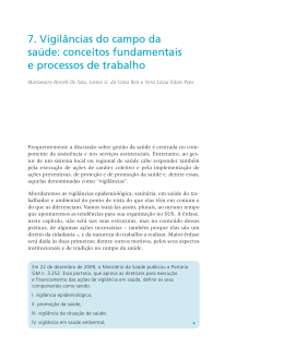 7. Vigil&acirc;ncias do campo da sa&uacute;de: conceitos fundamentais
