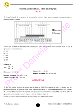 prova banco do brasil – maio de 2013 (fcc) tipo 001