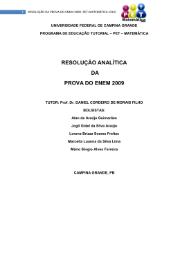 resolu&ccedil;&atilde;o da prova do enem 2009
