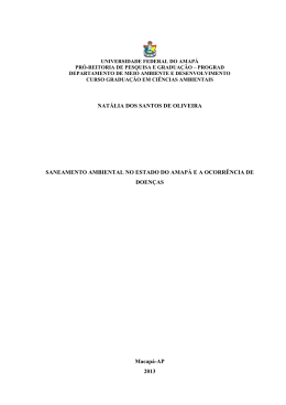 SANEAMENTO AMBIENTAL NO ESTADO DO AMAP&Aacute; E A