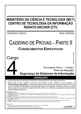 cargo 4 - CESPE / UnB