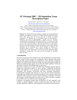 FC Portugal 2007 – 2D Simulation Team Description Paper