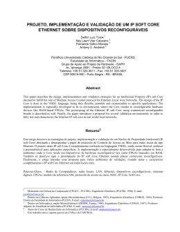 projeto, implementa&ccedil;&atilde;o e valida&ccedil;&atilde;o de um ip soft core ethernet