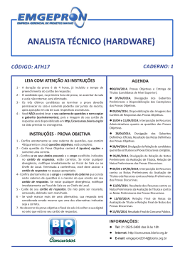 Prova - Concursos BioRio