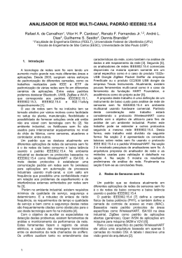 Analisador de rede multi-canal padr&atilde;o IEEE802.15.4