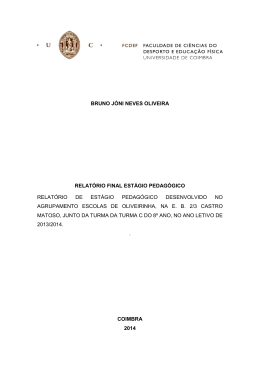 Relat&oacute;rio Final Est&aacute;gio Pedag&oacute;gico - Bruno Oliveira