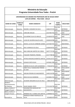 Minist&eacute;rio da Educa&ccedil;&atilde;o Programa Universidade Para Todos