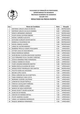 RESULTADO DA PROVA ESCRITA - ppgG