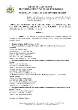 PORTARIA N&ordm;68 Revogar e Nomear os membros do Conselho