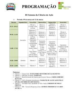 PROGRAMA&Ccedil;&Atilde;O