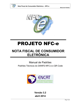 Manual de Especificações Técnicas do DANFE NFC