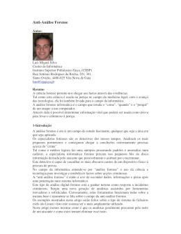 Anti-An&aacute;lise Forense - lms.ispgaya|pt