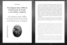 The Elephant Man (1980) de David Lynch: de `freak` e caso cl&iacute;nico a