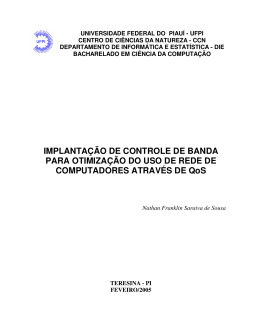 implanta&ccedil;&atilde;o do controle de banda para otimiza&ccedil;&atilde;o do uso de redes