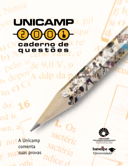 A Unicamp comenta suas provas