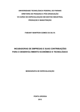 incubadoras de empresas e suas contribui&ccedil;&otilde;es para o