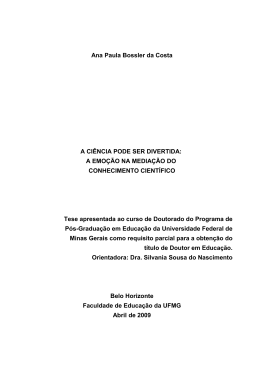 Ana Paula Bossler da Costa A CIÊNCIA PODE