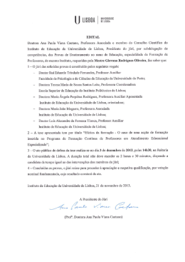 EDITAL Doutora Ana Paula Viana Caetano, Professora Associada e