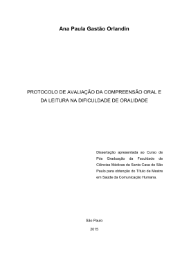 Ana Paula Gast&atilde;o Orlandin - Faculdade de Ci&ecirc;ncias M&eacute;dicas da