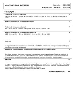 ANA PAULA MUNIZ GUTTIERRES 00364786 Carga Hor&aacute;ria