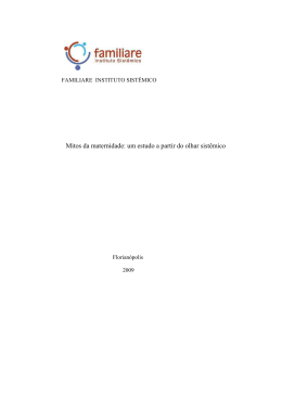 Mitos da maternidade: um estudo a partir do olhar sistêmico