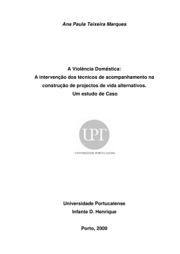 Ana Paula Teixeira Marques A Violência Doméstica: A intervenção