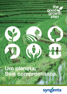 The Good Growth Plan. Um planeta. Seis compromisos.