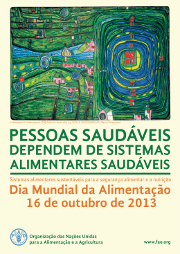 Folheto informativo do Dia Mundial da Alimenta&ccedil;&atilde;o 2013