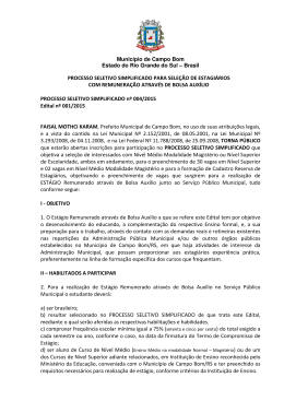 Edital n&ordm; 001/2015