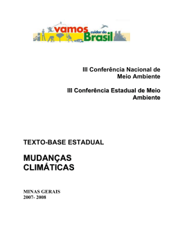 MUDANÇAS CLIMÁTICAS