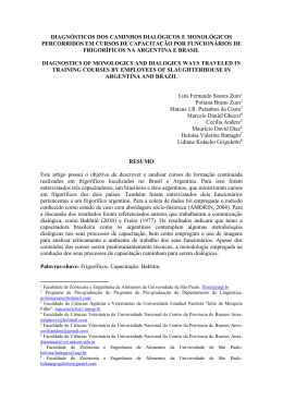 diagn&oacute;sticos dos caminhos dial&oacute;gicos e monol&oacute;gicos